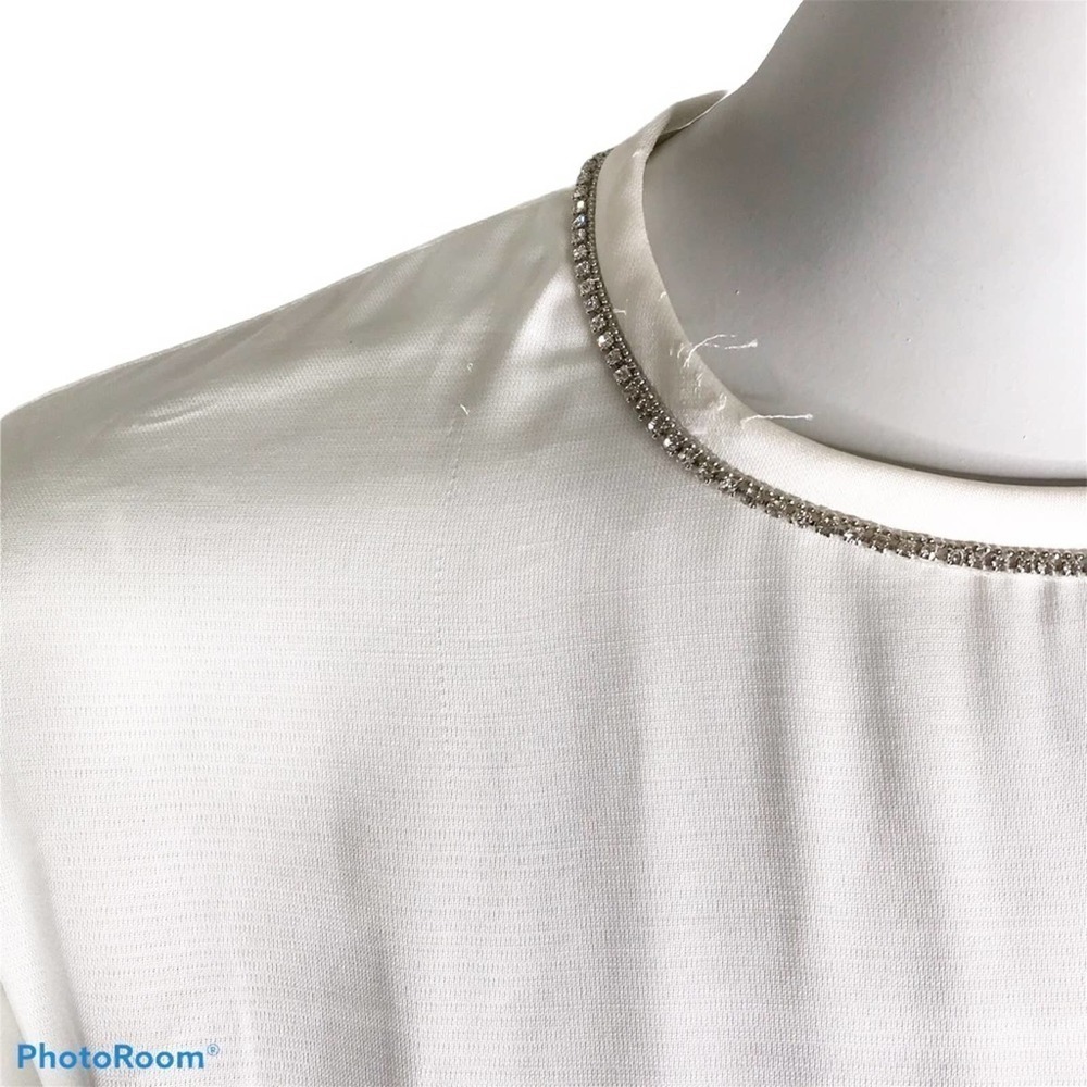 Sandro H18Camille ecru white embellished top - Picture 7 of 14